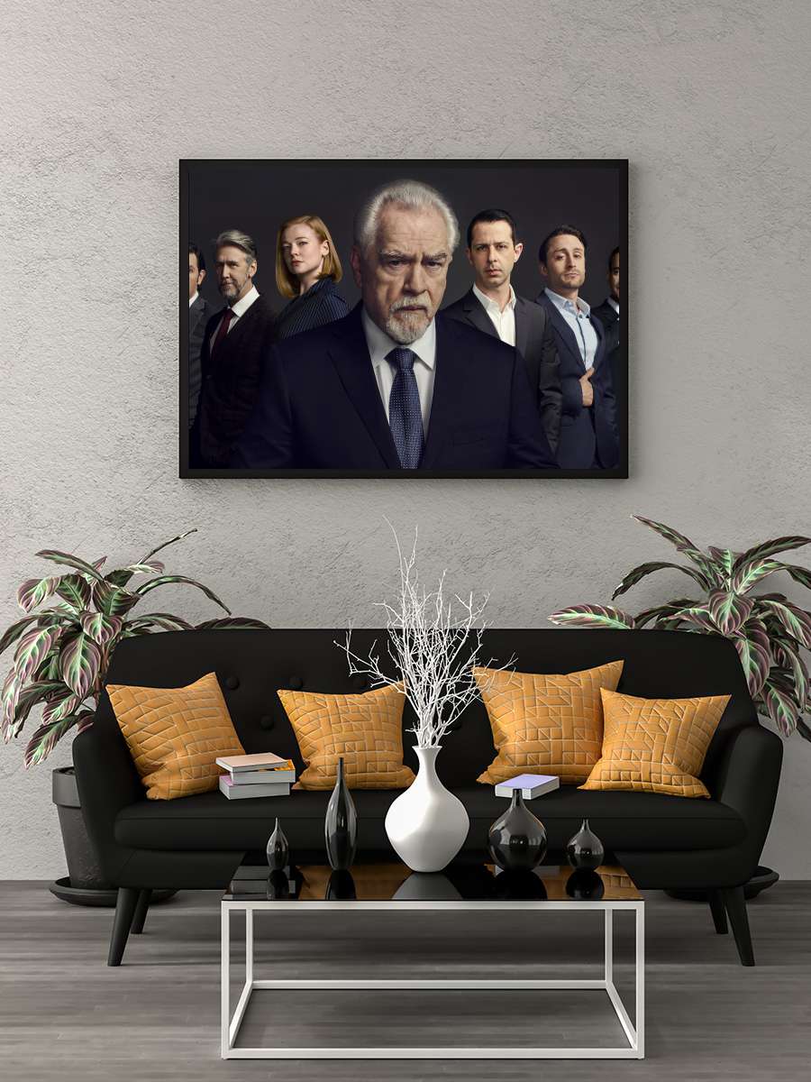 Succession Dizi Tablo Siyah Çerçeveli Dizi Poster Duvar Tablo