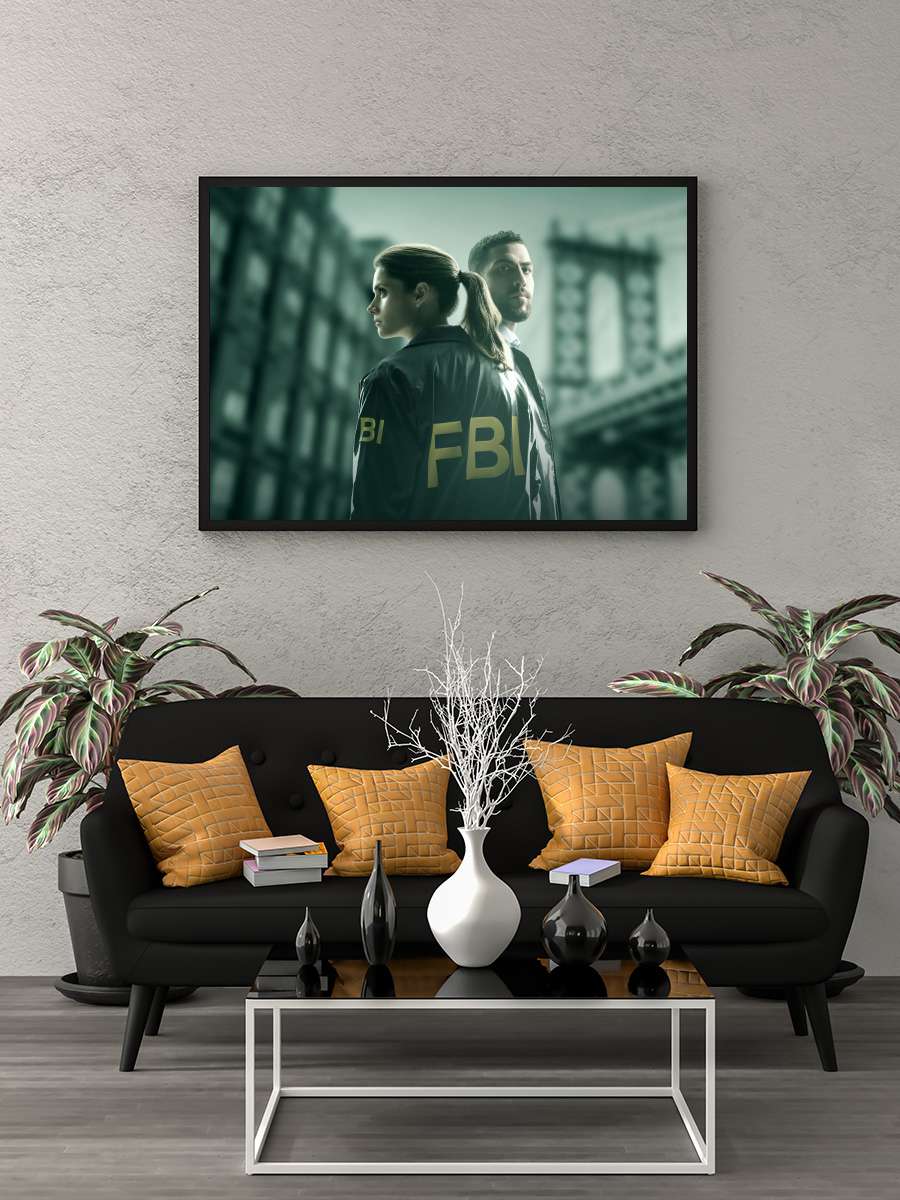 FBI Dizi Tablo Siyah Çerçeveli Dizi Poster Duvar Tablo