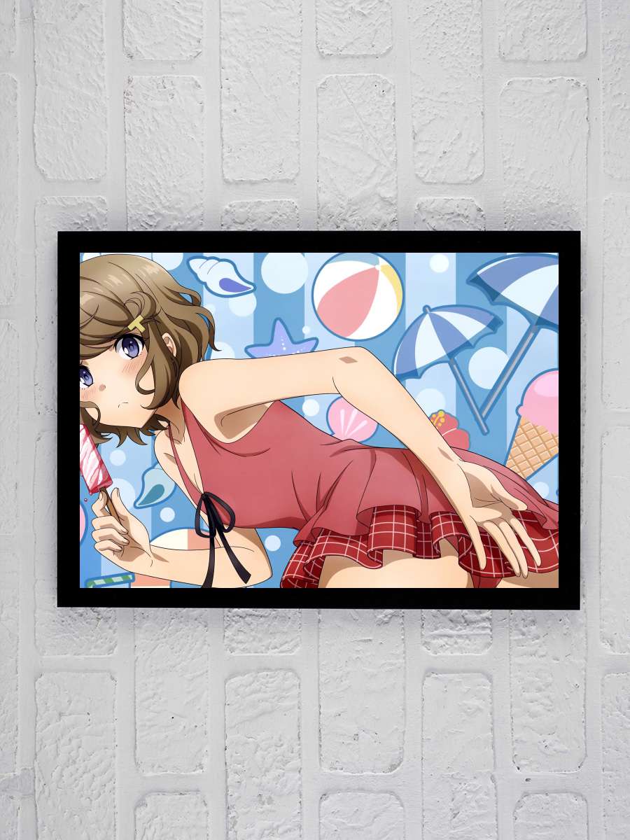 Seishun Buta Yarou wa Bunny Girl Senpai no Yume wo Minai - 青春ブタ野郎はバニーガール先輩の夢を見ない Dizi Tablo Siyah Çerçeveli Dizi Poster Duvar Tablo