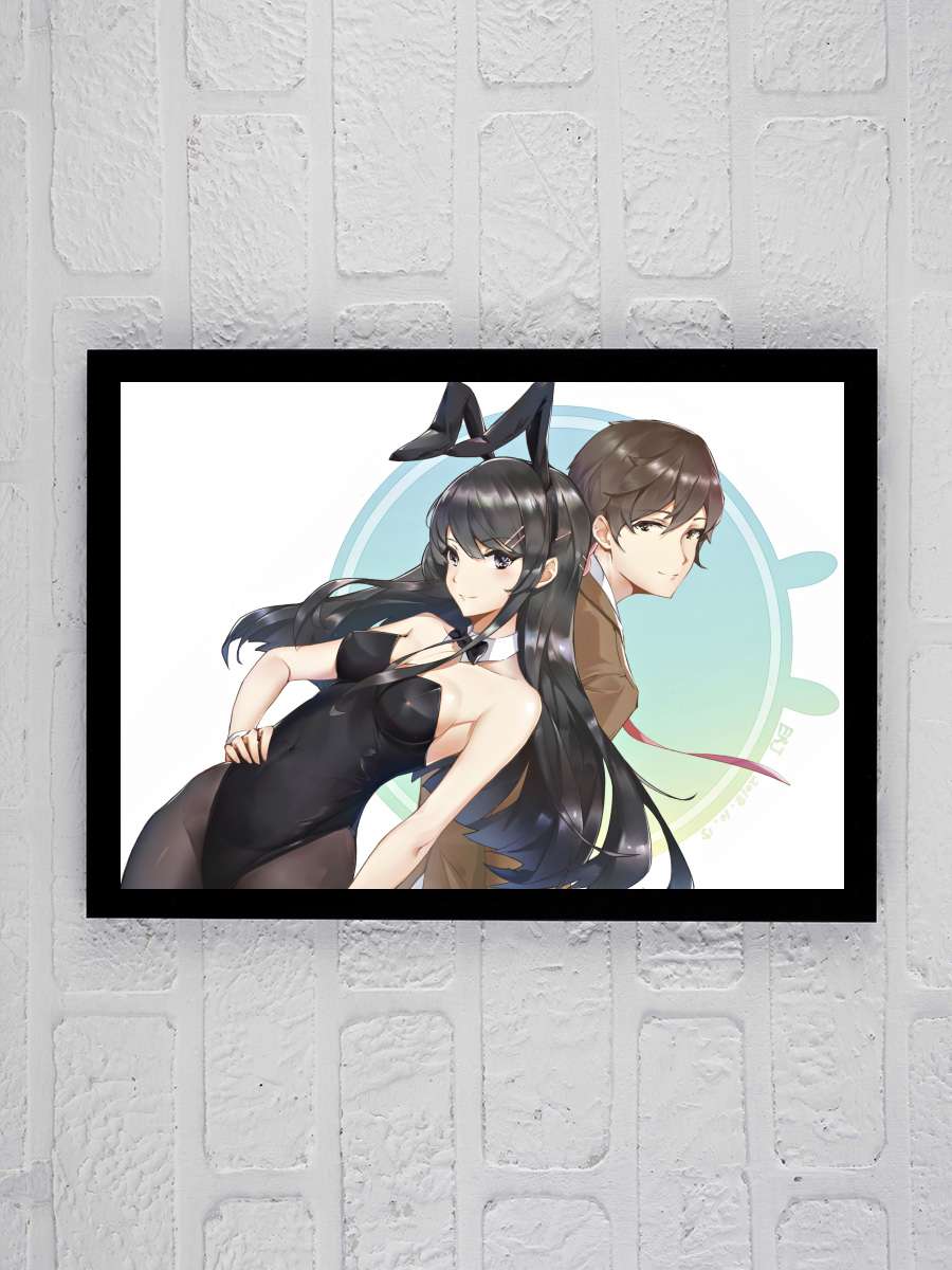 Seishun Buta Yarou wa Bunny Girl Senpai no Yume wo Minai - 青春ブタ野郎はバニーガール先輩の夢を見ない Dizi Tablo Siyah Çerçeveli Dizi Poster Duvar Tablo