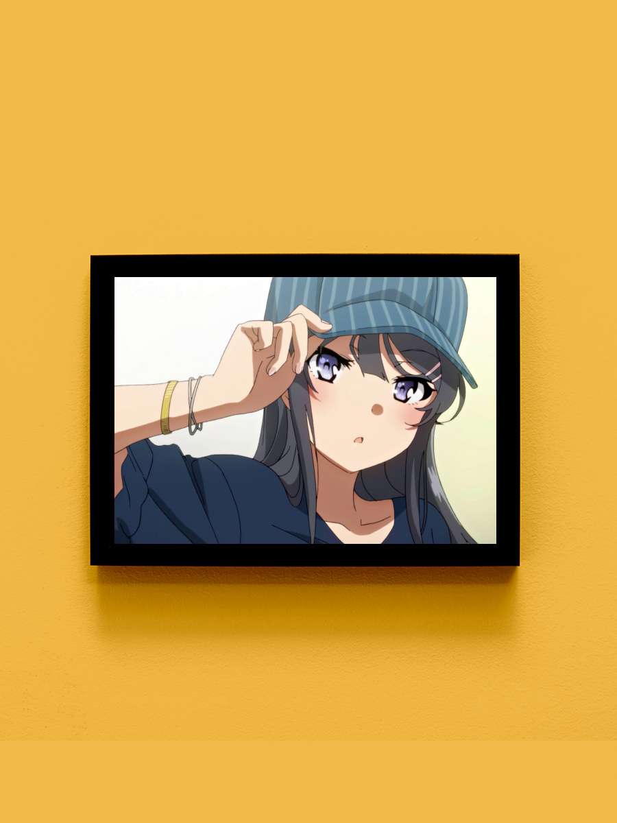 Seishun Buta Yarou wa Bunny Girl Senpai no Yume wo Minai - 青春ブタ野郎はバニーガール先輩の夢を見ない Dizi Tablo Siyah Çerçeveli Dizi Poster Duvar Tablo