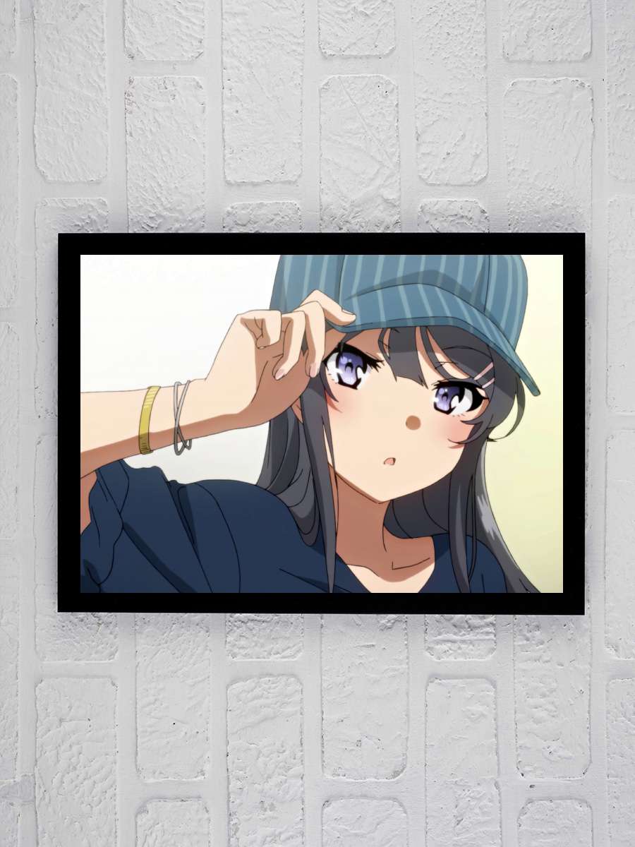 Seishun Buta Yarou wa Bunny Girl Senpai no Yume wo Minai - 青春ブタ野郎はバニーガール先輩の夢を見ない Dizi Tablo Siyah Çerçeveli Dizi Poster Duvar Tablo