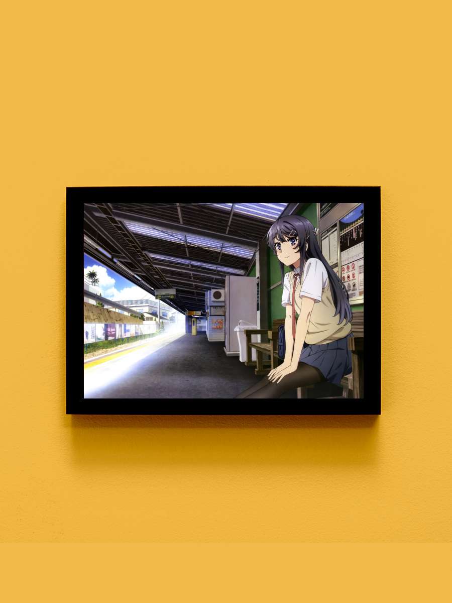 Seishun Buta Yarou wa Bunny Girl Senpai no Yume wo Minai - 青春ブタ野郎はバニーガール先輩の夢を見ない Dizi Tablo Siyah Çerçeveli Dizi Poster Duvar Tablo