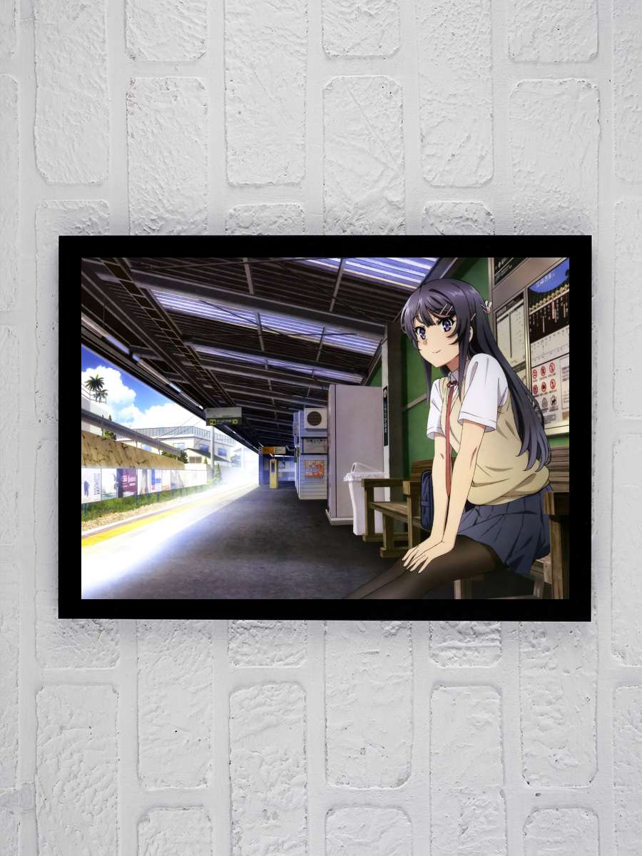 Seishun Buta Yarou wa Bunny Girl Senpai no Yume wo Minai - 青春ブタ野郎はバニーガール先輩の夢を見ない Dizi Tablo Siyah Çerçeveli Dizi Poster Duvar Tablo