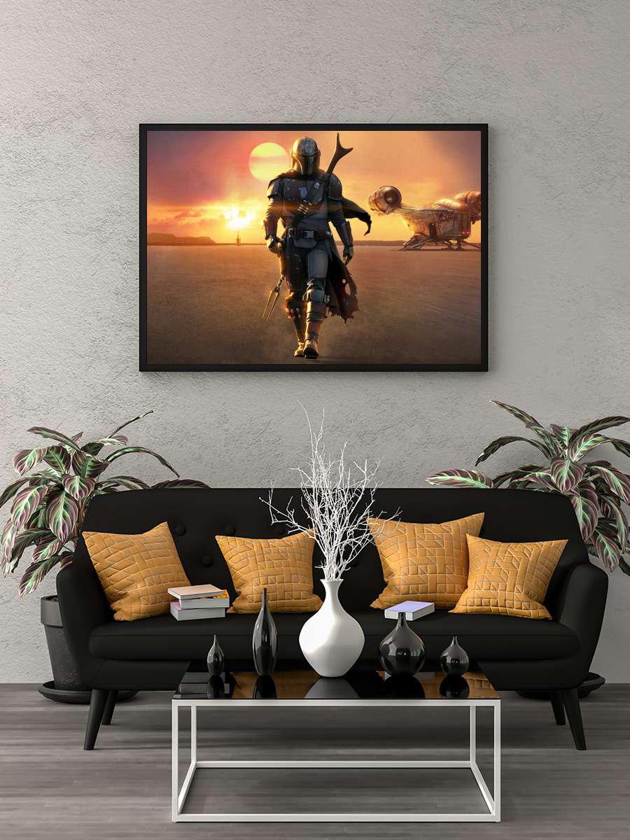 The Mandalorian Dizi Tablo Siyah Çerçeveli Dizi Poster Duvar Tablo