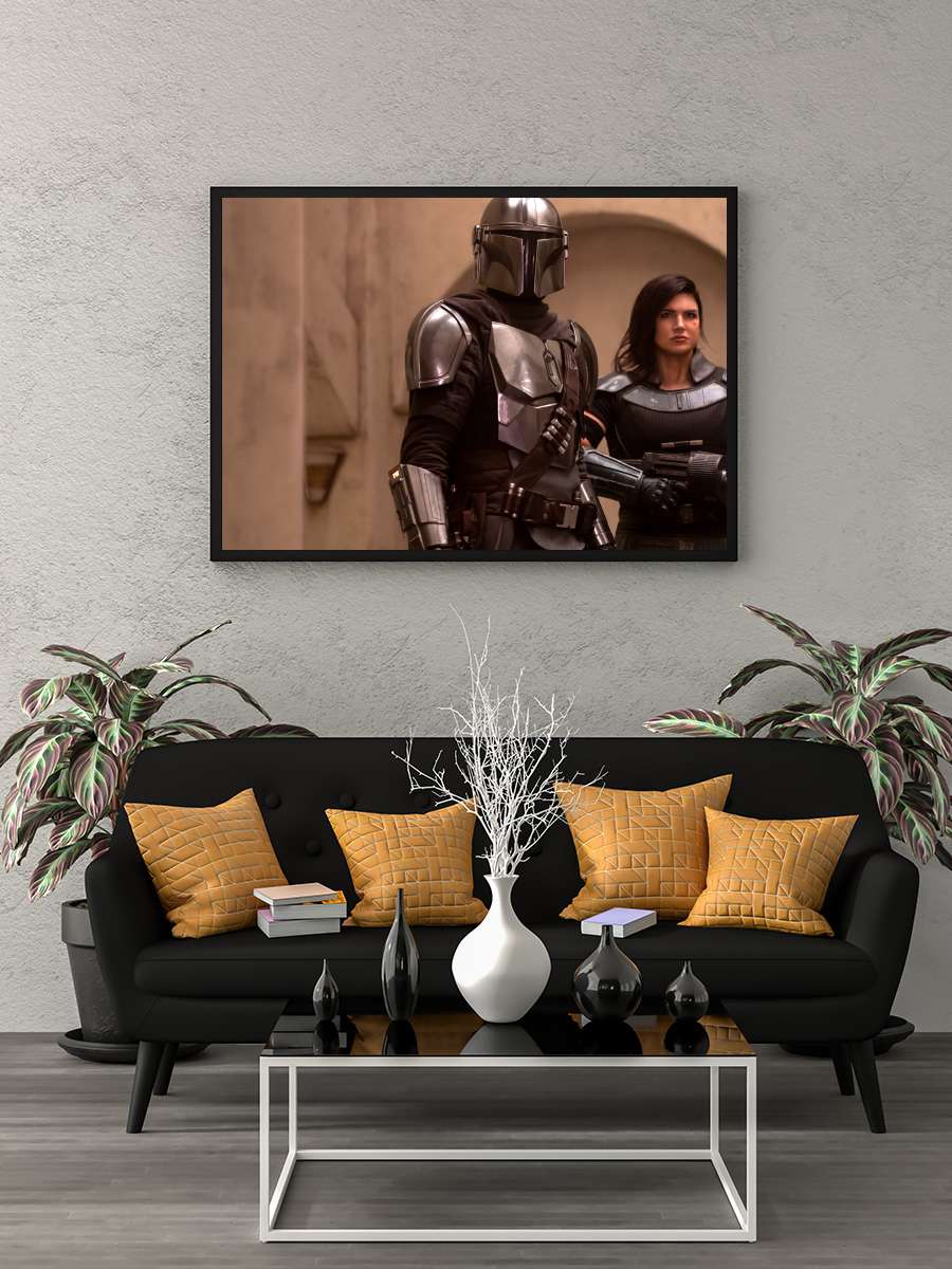 The Mandalorian Dizi Tablo Siyah Çerçeveli Dizi Poster Duvar Tablo