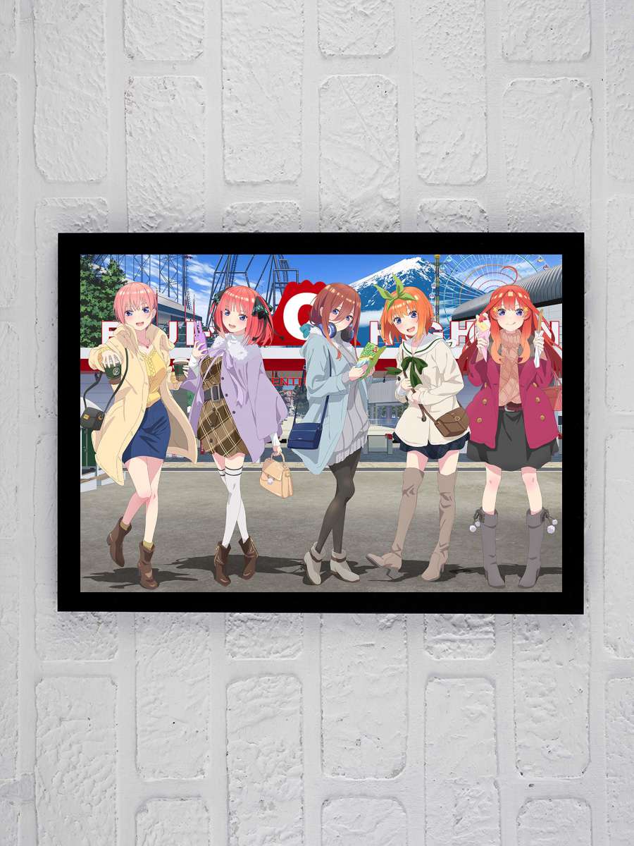 5-toubun no Hanayome - 五等分の花嫁 Dizi Tablo Siyah Çerçeveli Dizi Poster Duvar Tablo