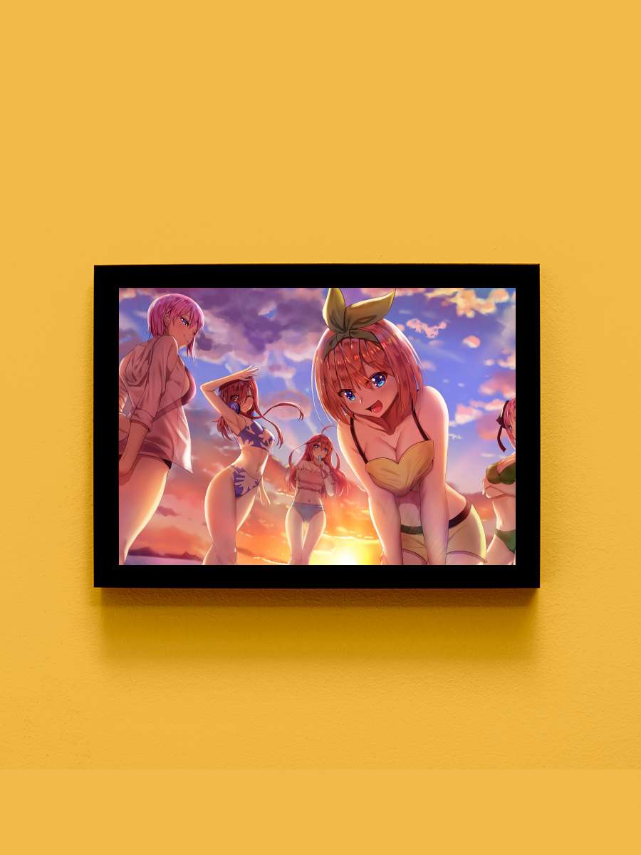 5-toubun no Hanayome - 五等分の花嫁 Dizi Tablo Siyah Çerçeveli Dizi Poster Duvar Tablo