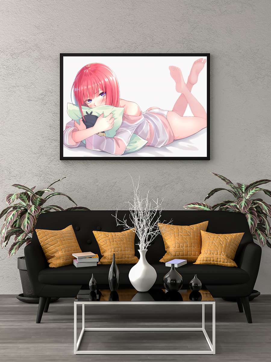 5-toubun no Hanayome - 五等分の花嫁 Dizi Tablo Siyah Çerçeveli Dizi Poster Duvar Tablo