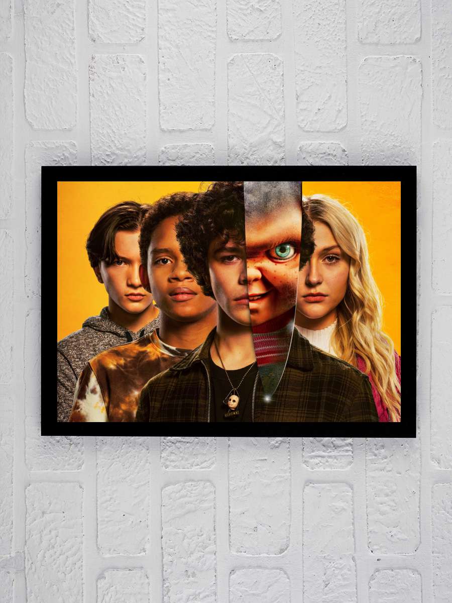 Chucky Dizi Tablo Siyah Çerçeveli Dizi Poster Duvar Tablo