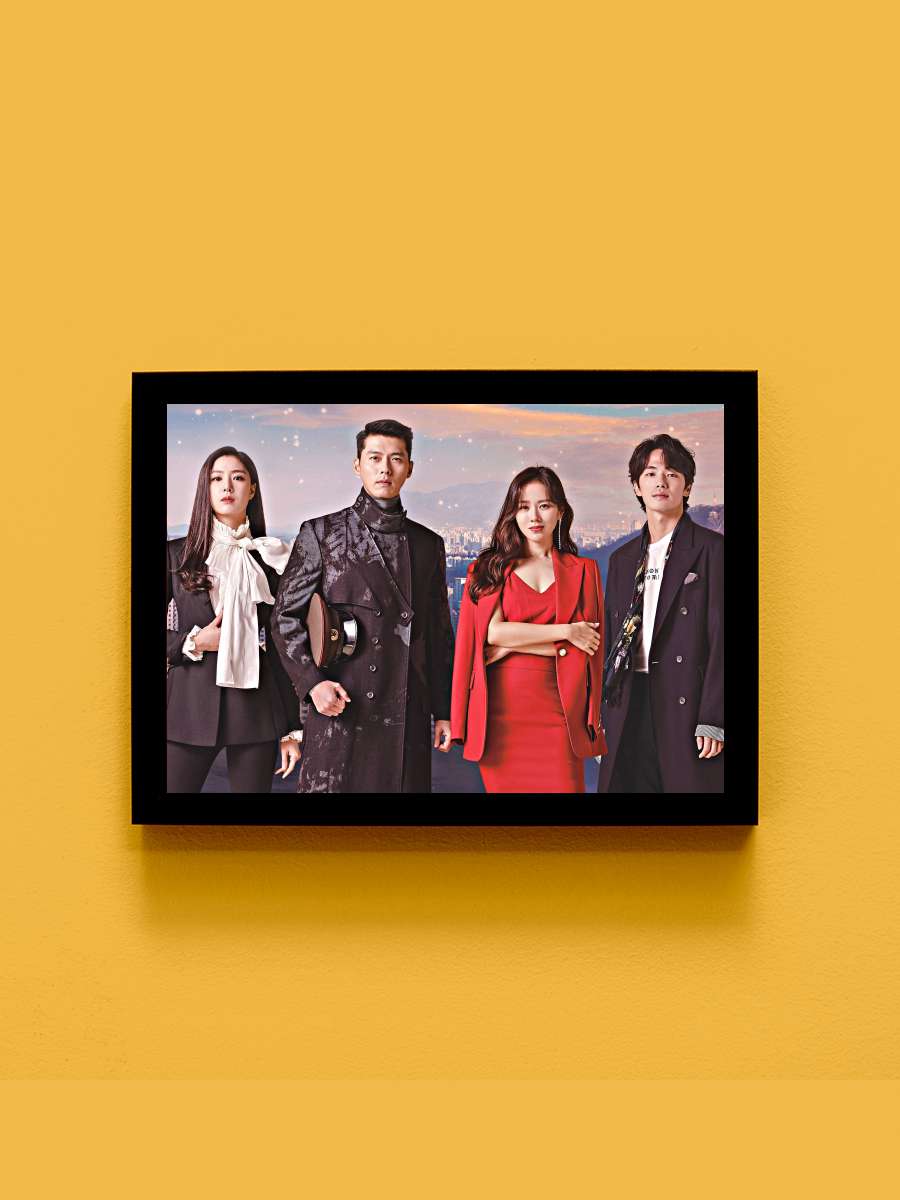 Crash Landing on You - 사랑의 불시착 Dizi Tablo Siyah Çerçeveli Dizi Poster Duvar Tablo