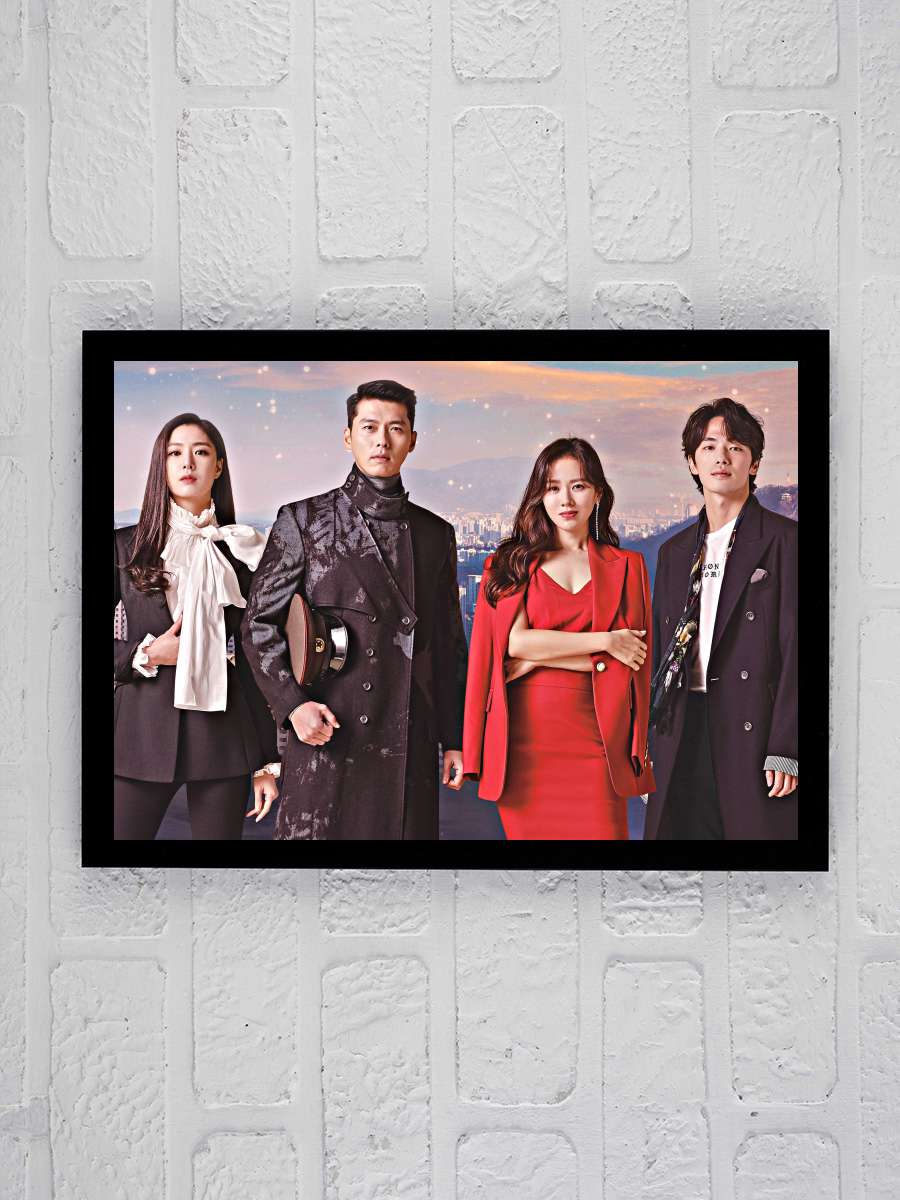 Crash Landing on You - 사랑의 불시착 Dizi Tablo Siyah Çerçeveli Dizi Poster Duvar Tablo