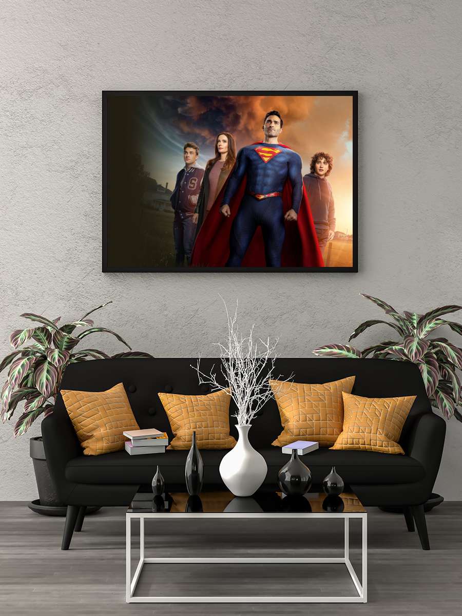 Superman & Lois Dizi Tablo Siyah Çerçeveli Dizi Poster Duvar Tablo