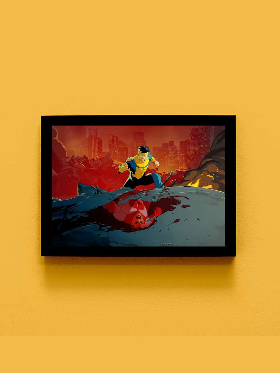 INVINCIBLE Dizi Tablo Siyah Çerçeveli Dizi Poster Duvar Tablo