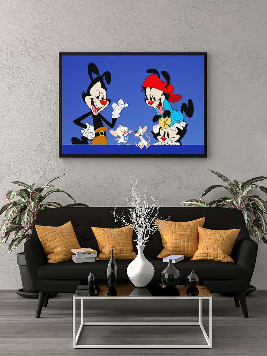 Animaniacs Dizi Tablo Siyah Çerçeveli Dizi Poster Duvar Tablo