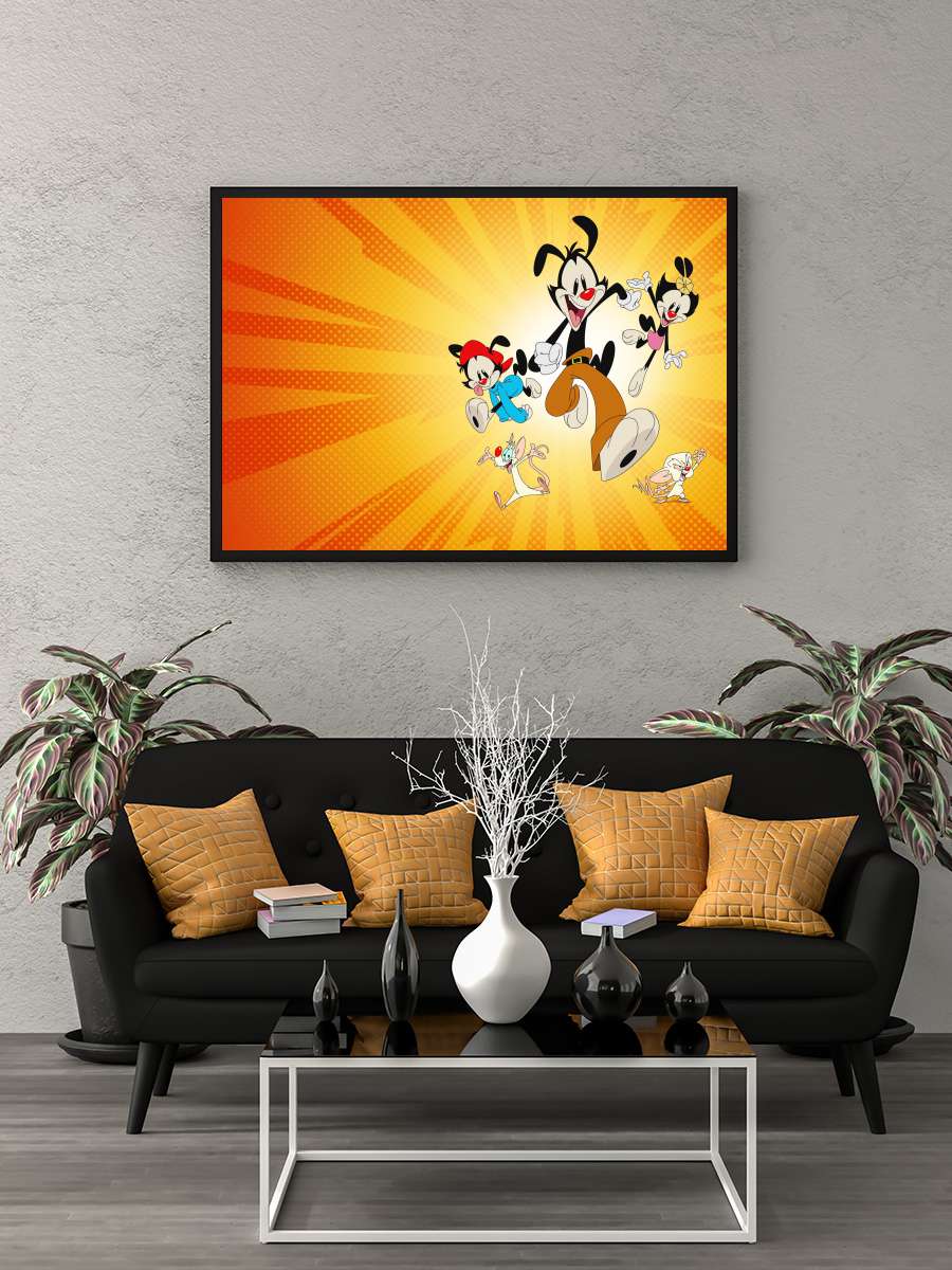 Animaniacs Dizi Tablo Siyah Çerçeveli Dizi Poster Duvar Tablo