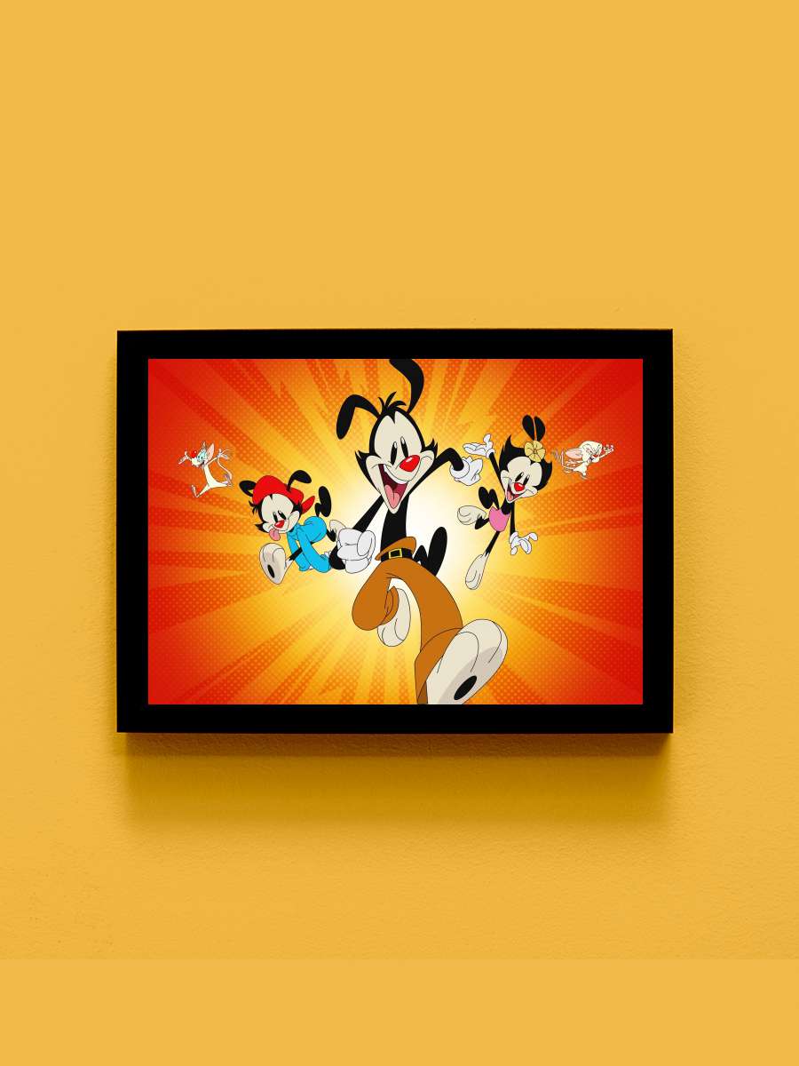 Animaniacs Dizi Tablo Siyah Çerçeveli Dizi Poster Duvar Tablo