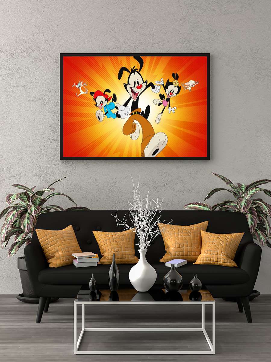 Animaniacs Dizi Tablo Siyah Çerçeveli Dizi Poster Duvar Tablo