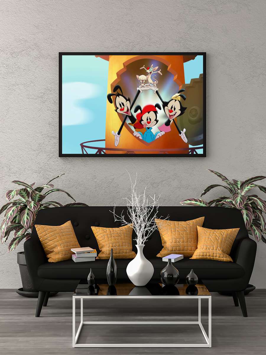 Animaniacs Dizi Tablo Siyah Çerçeveli Dizi Poster Duvar Tablo