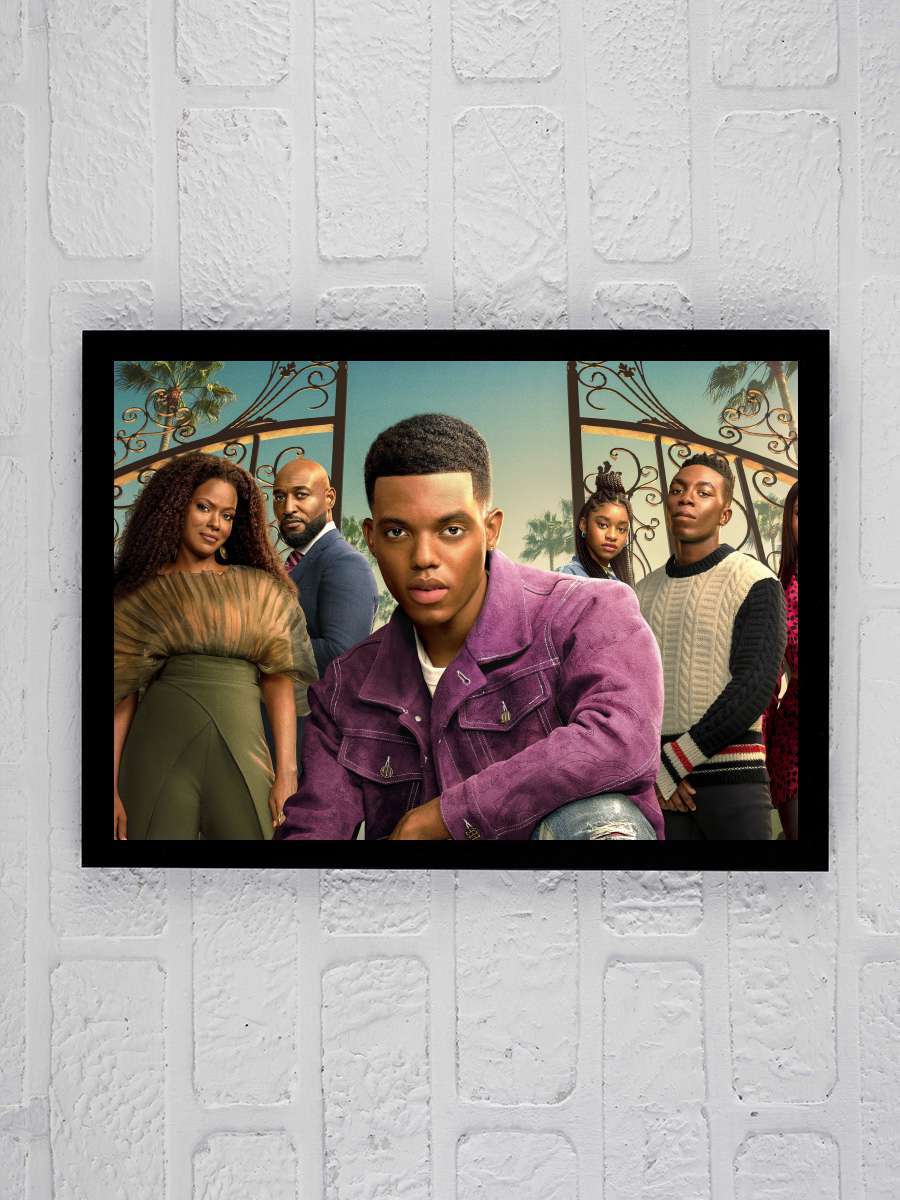 Bel-Air Dizi Tablo Siyah Çerçeveli Dizi Poster Duvar Tablo