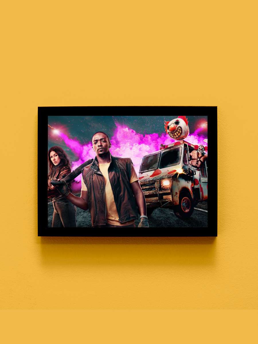 Twisted Metal Dizi Tablo Siyah Çerçeveli Dizi Poster Duvar Tablo