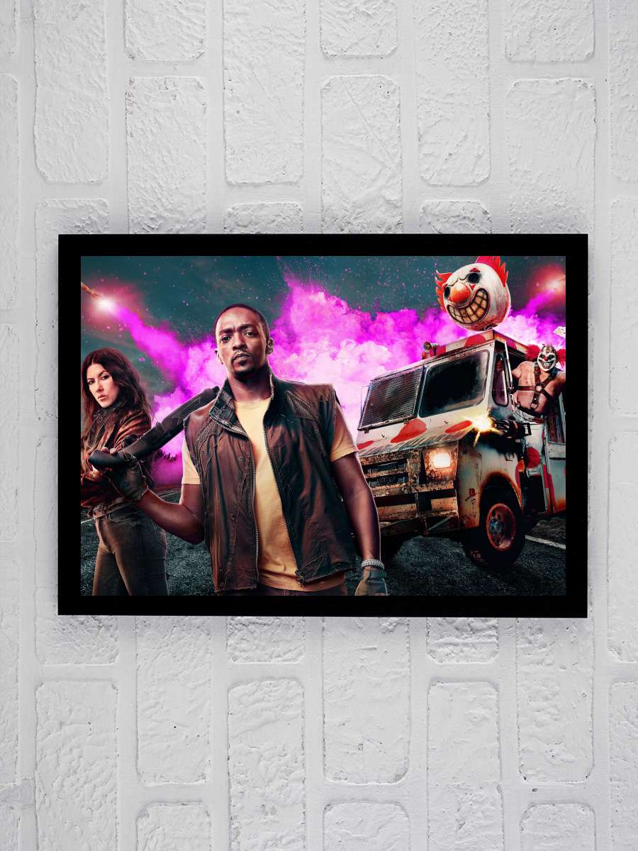 Twisted Metal Dizi Tablo Siyah Çerçeveli Dizi Poster Duvar Tablo