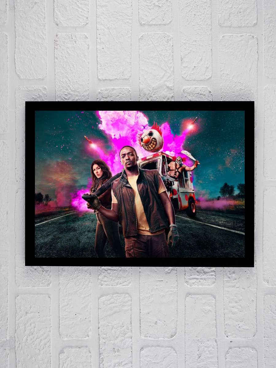 Twisted Metal Dizi Tablo Siyah Çerçeveli Dizi Poster Duvar Tablo