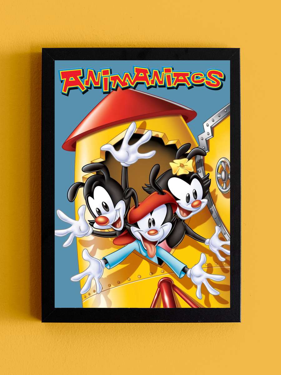 Animaniacs Dizi Tablo Siyah Çerçeveli Dizi Poster Duvar Tablo