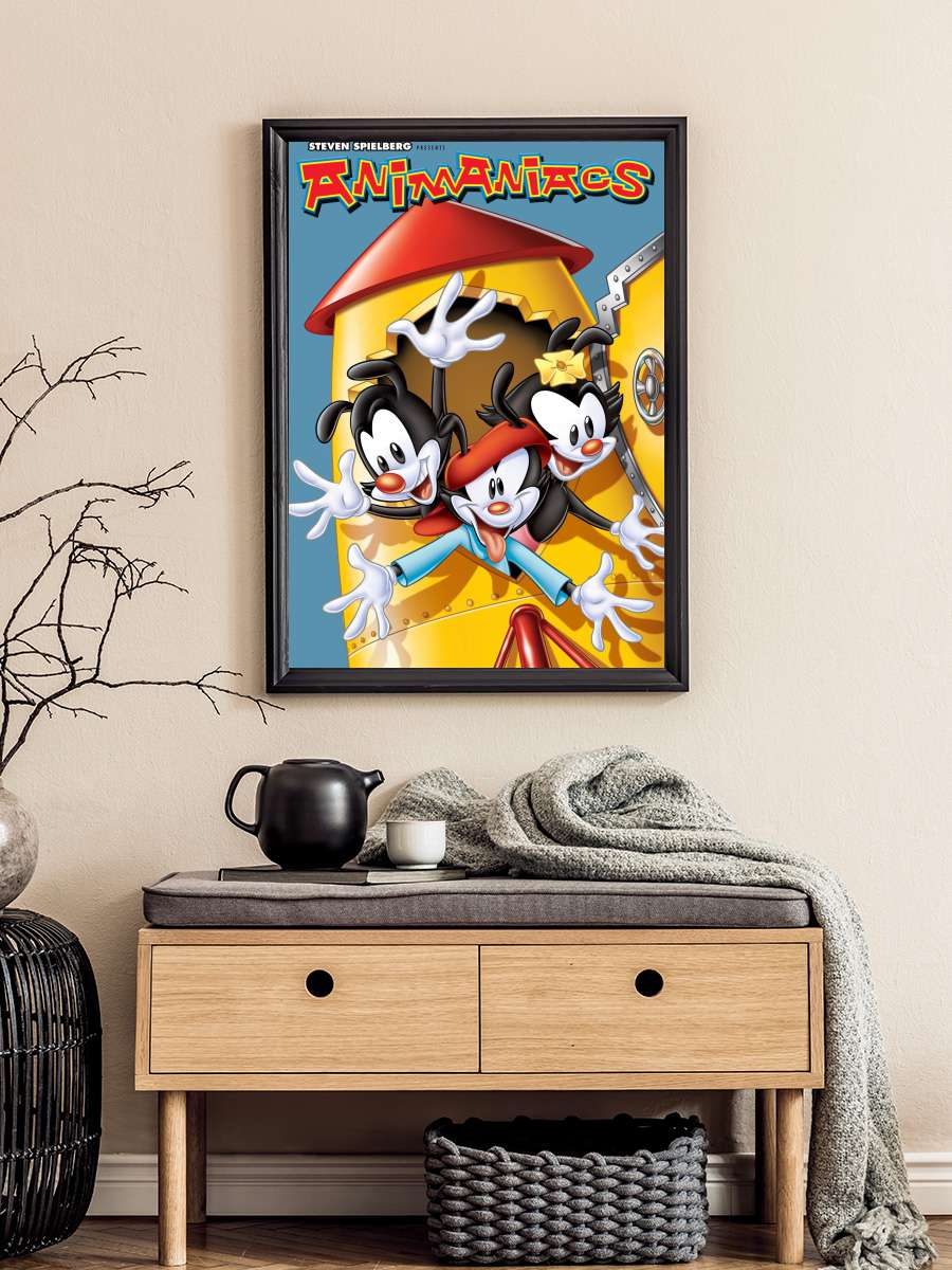 Animaniacs Dizi Tablo Siyah Çerçeveli Dizi Poster Duvar Tablo