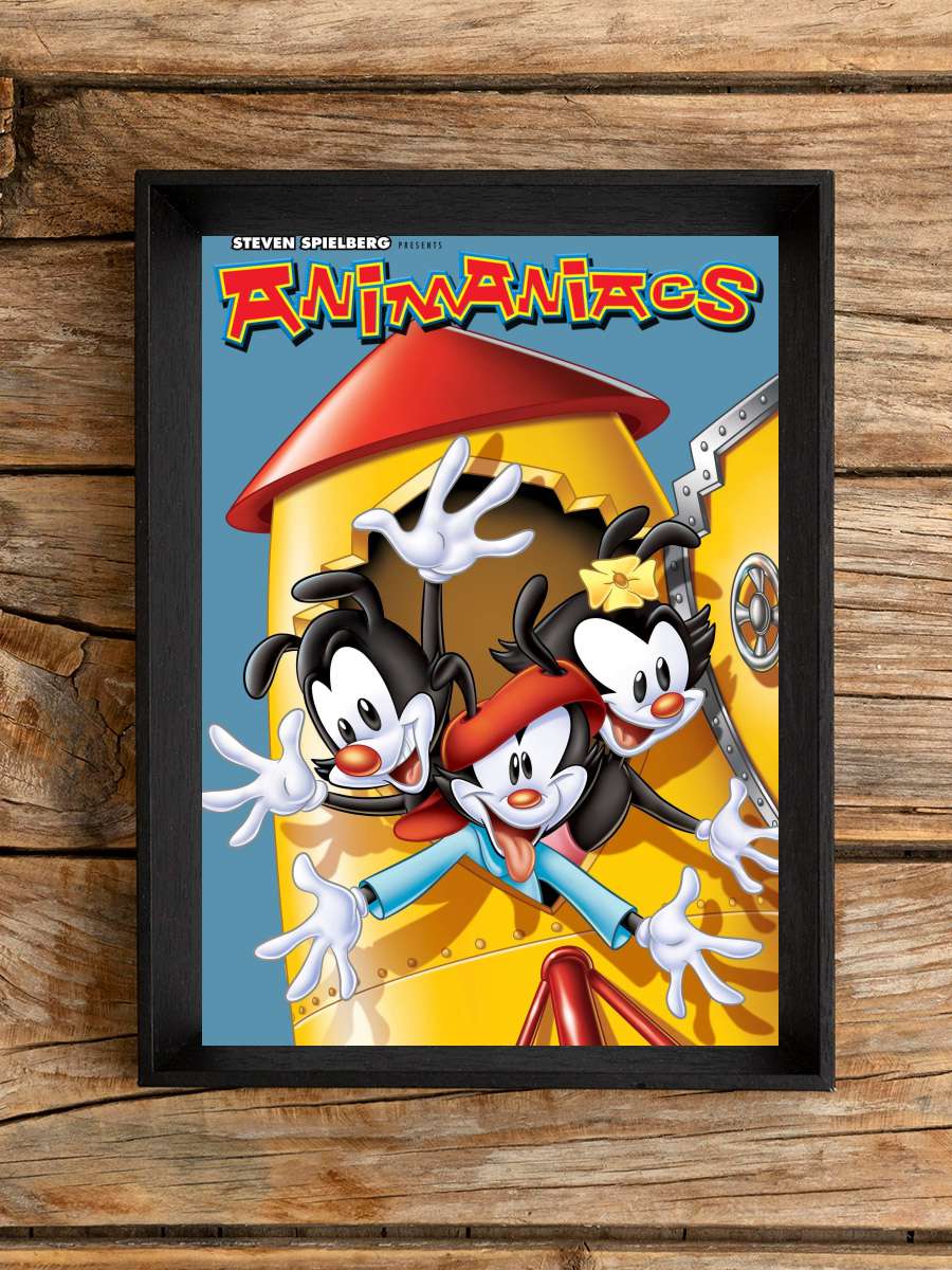 Animaniacs Dizi Tablo Siyah Çerçeveli Dizi Poster Duvar Tablo