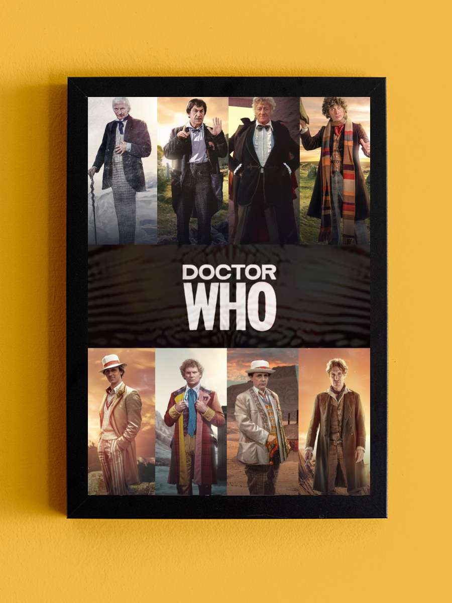 Doctor Who Dizi Tablo Siyah Çerçeveli Dizi Poster Duvar Tablo