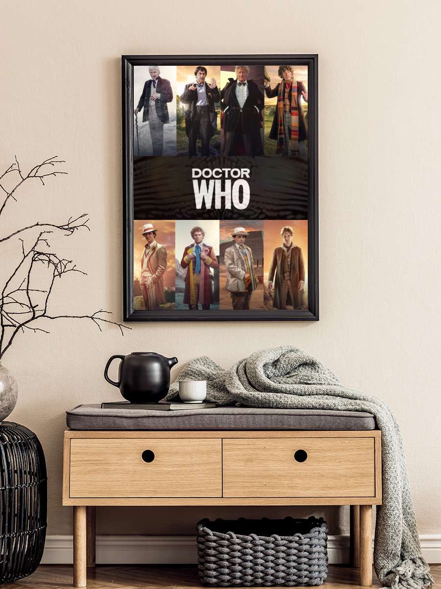 Doctor Who Dizi Tablo Siyah Çerçeveli Dizi Poster Duvar Tablo