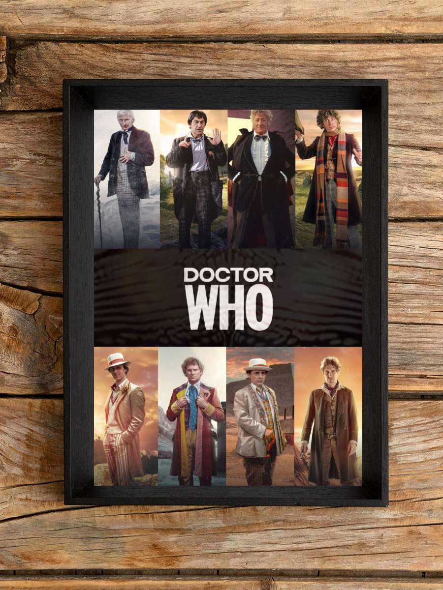 Doctor Who Dizi Tablo Siyah Çerçeveli Dizi Poster Duvar Tablo