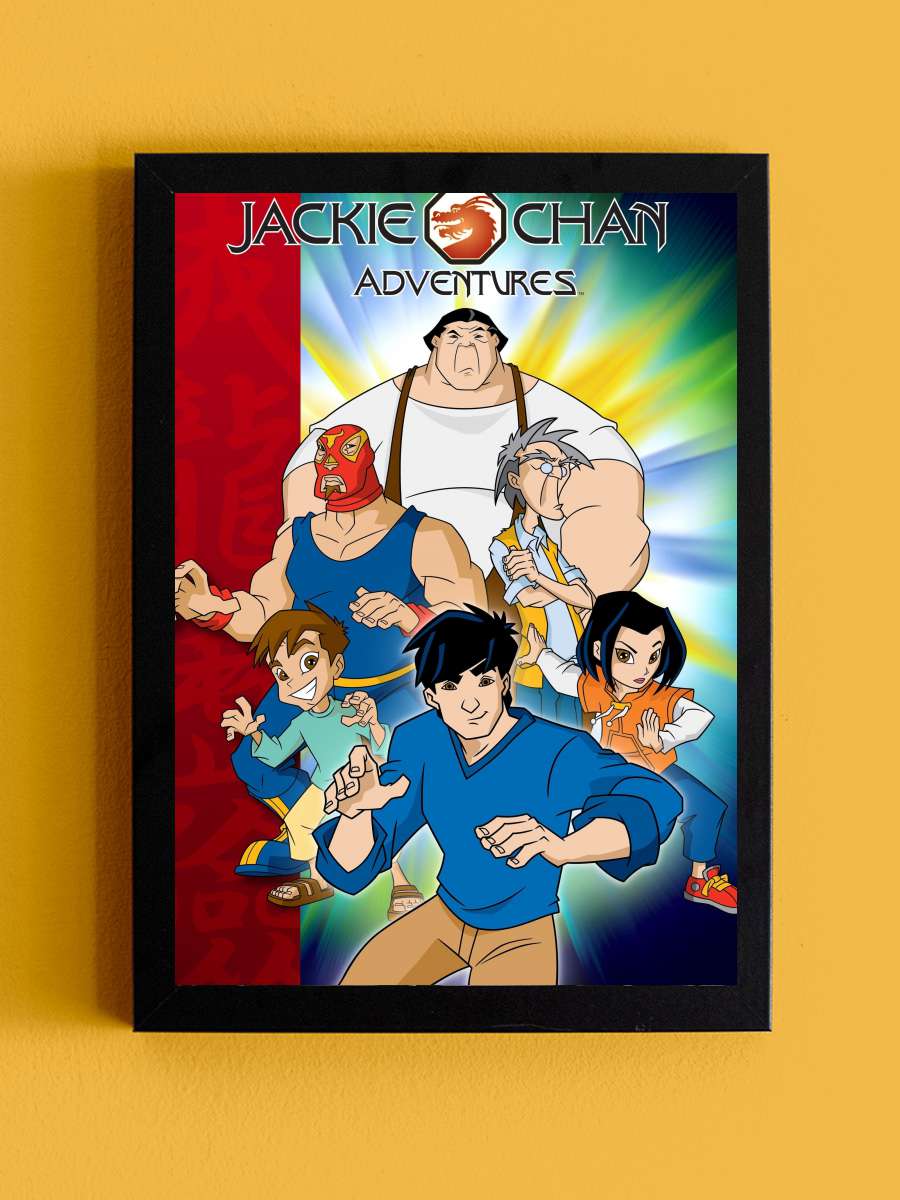 Jackie Chan Adventures Dizi Tablo Siyah Çerçeveli Dizi Poster Duvar Tablo