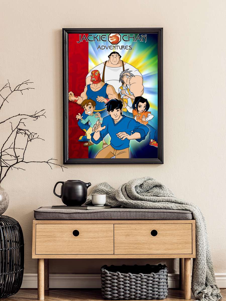 Jackie Chan Adventures Dizi Tablo Siyah Çerçeveli Dizi Poster Duvar Tablo