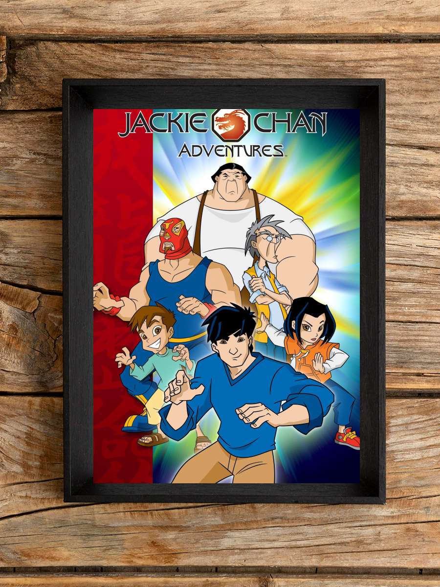 Jackie Chan Adventures Dizi Tablo Siyah Çerçeveli Dizi Poster Duvar Tablo