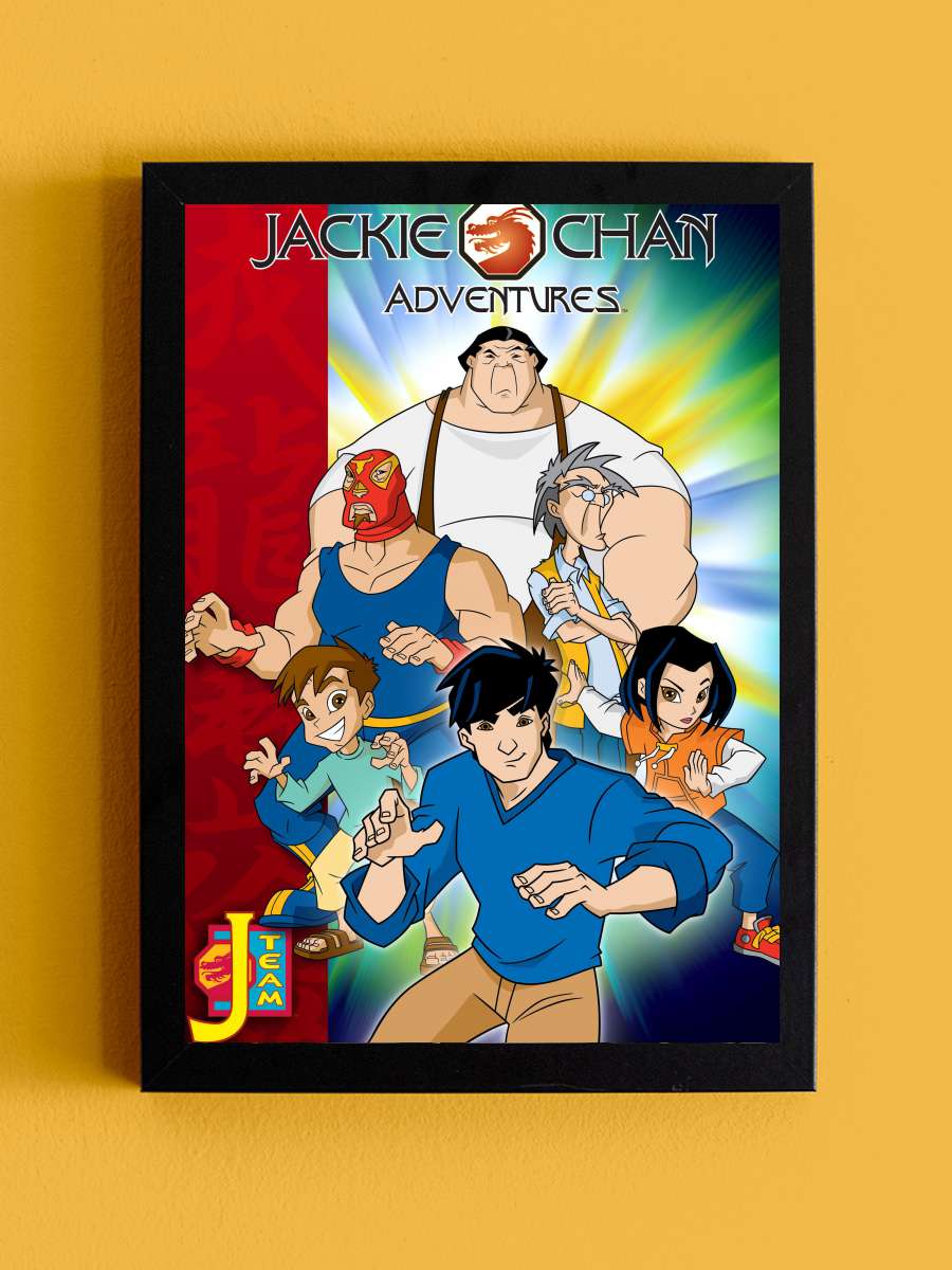 Jackie Chan Adventures Dizi Tablo Siyah Çerçeveli Dizi Poster Duvar Tablo