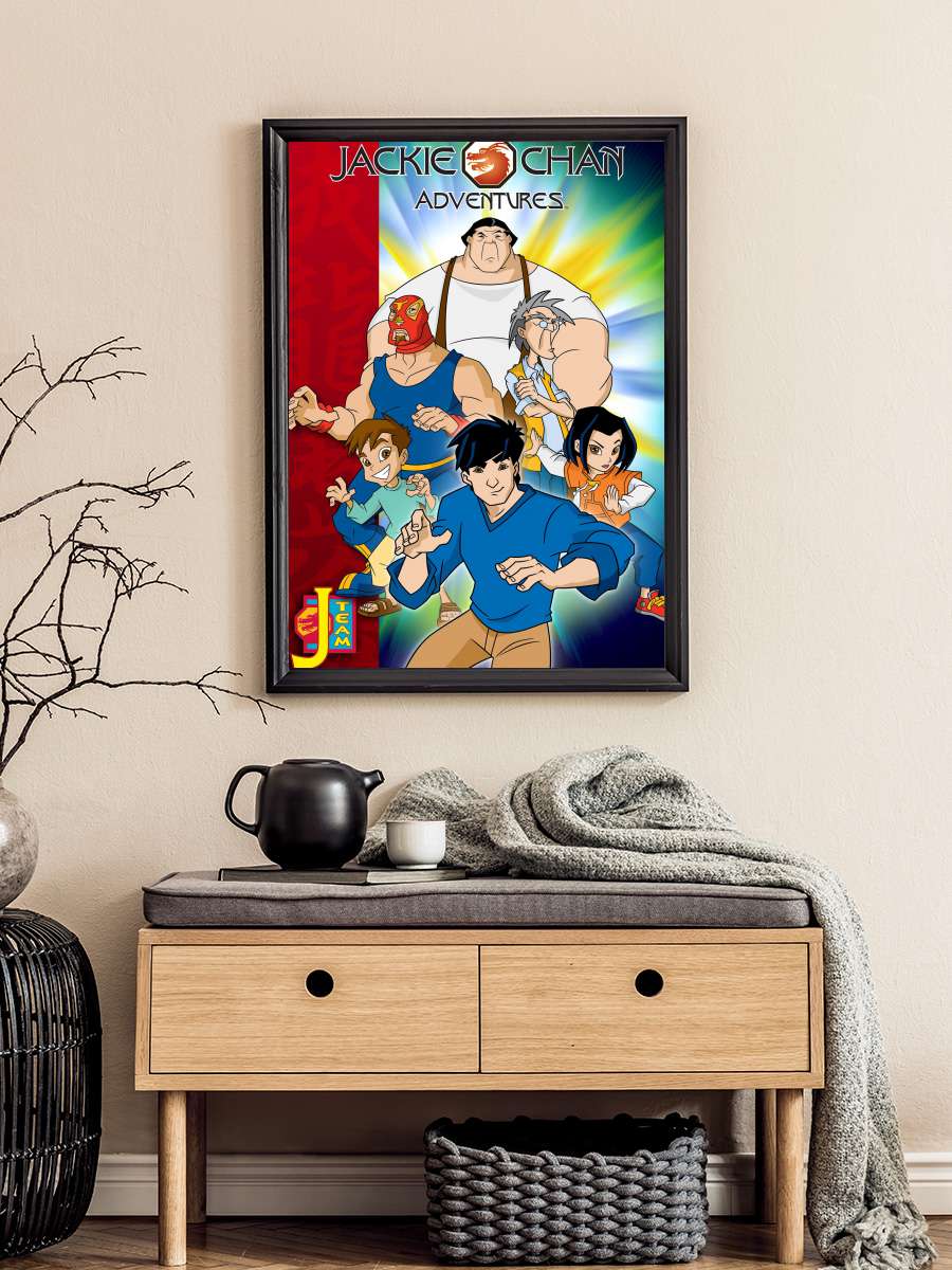 Jackie Chan Adventures Dizi Tablo Siyah Çerçeveli Dizi Poster Duvar Tablo