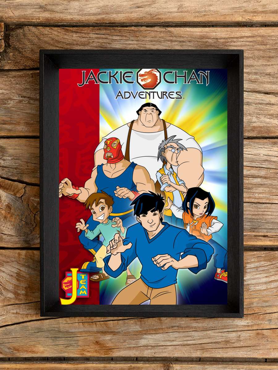 Jackie Chan Adventures Dizi Tablo Siyah Çerçeveli Dizi Poster Duvar Tablo