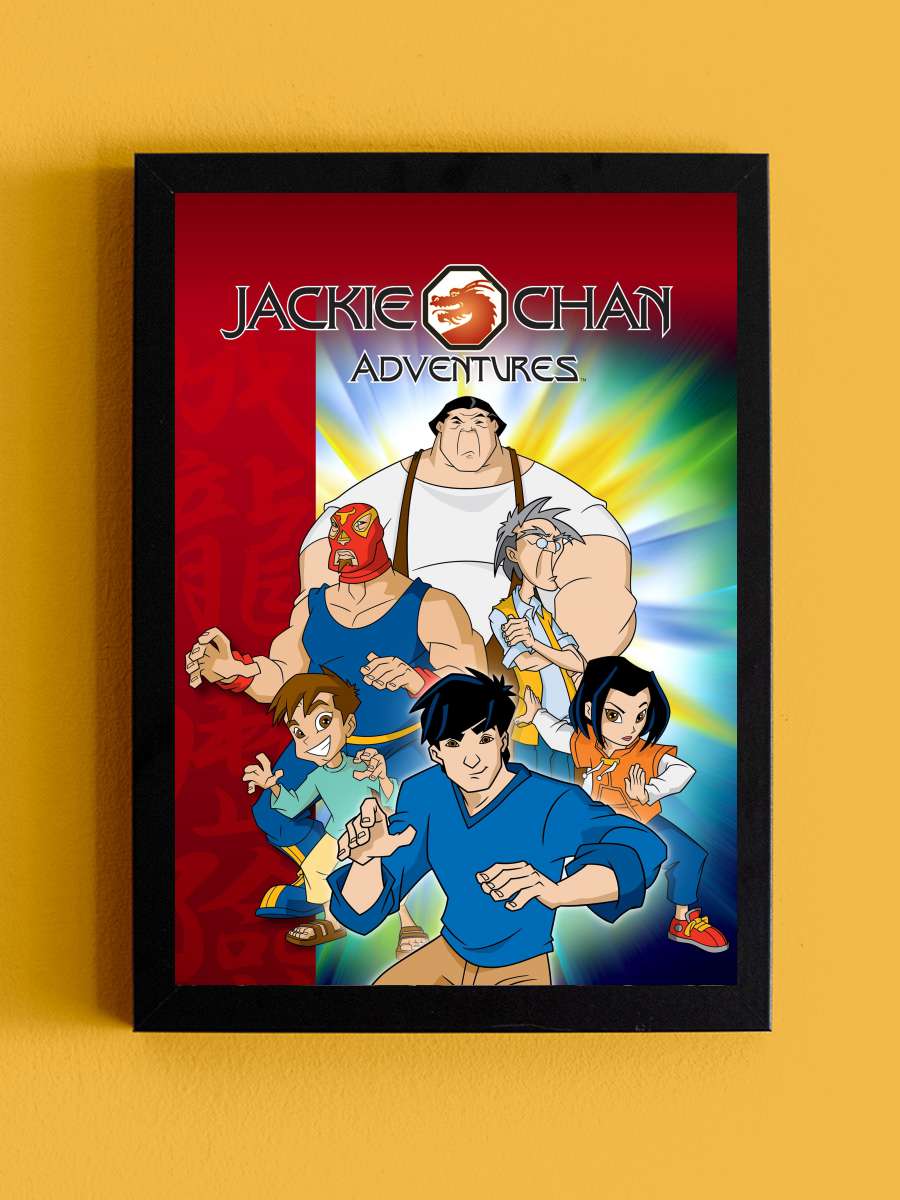 Jackie Chan Adventures Dizi Tablo Siyah Çerçeveli Dizi Poster Duvar Tablo