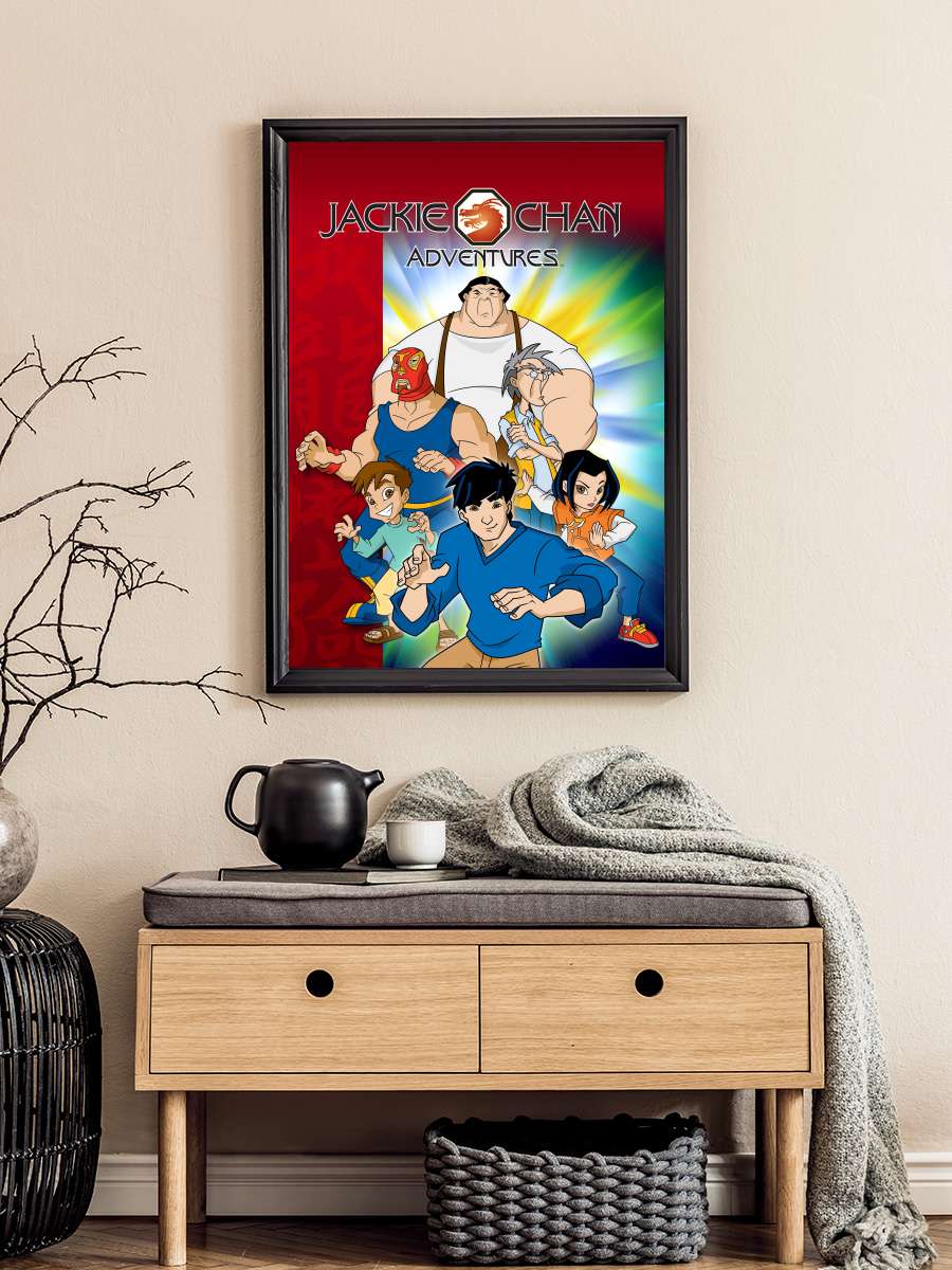 Jackie Chan Adventures Dizi Tablo Siyah Çerçeveli Dizi Poster Duvar Tablo