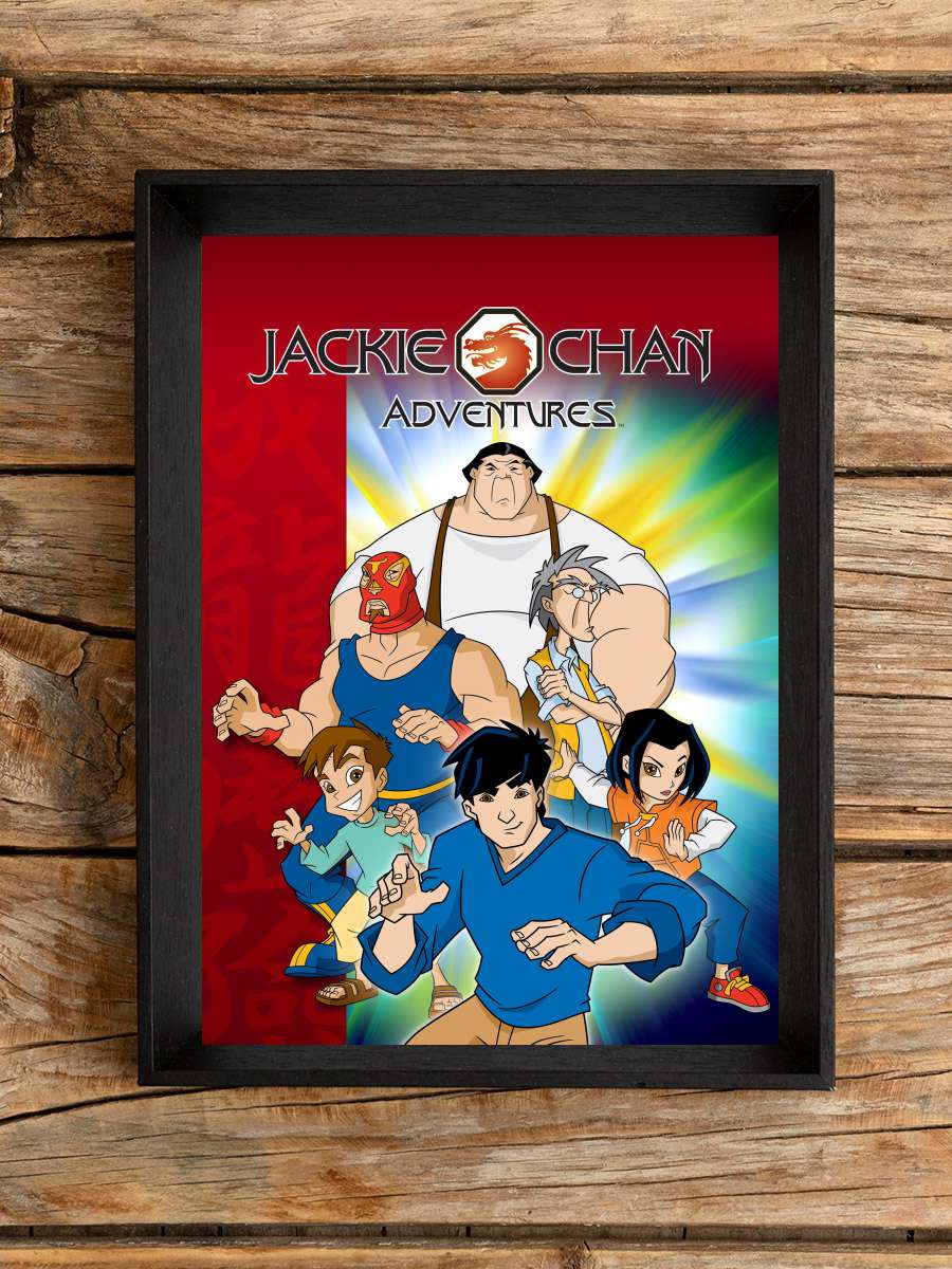 Jackie Chan Adventures Dizi Tablo Siyah Çerçeveli Dizi Poster Duvar Tablo