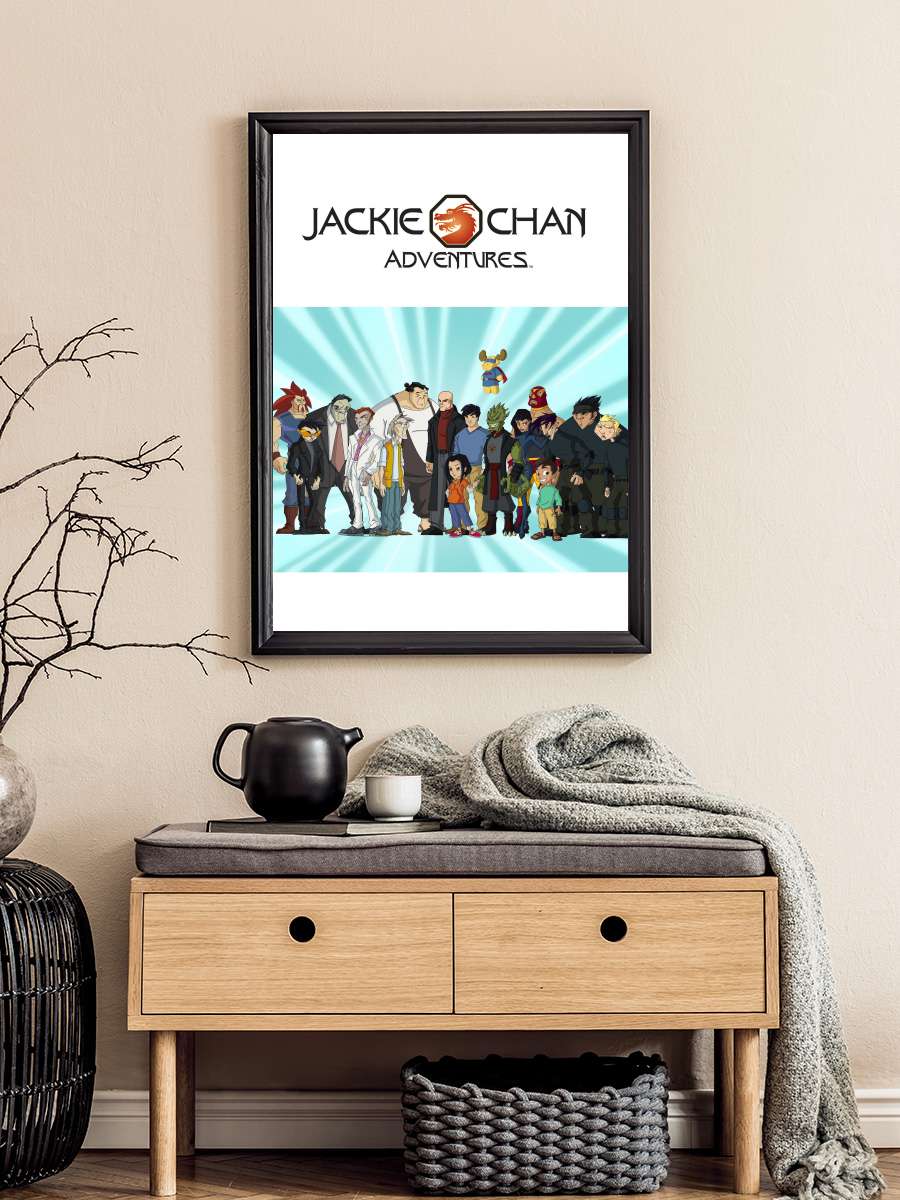 Jackie Chan Adventures Dizi Tablo Siyah Çerçeveli Dizi Poster Duvar Tablo