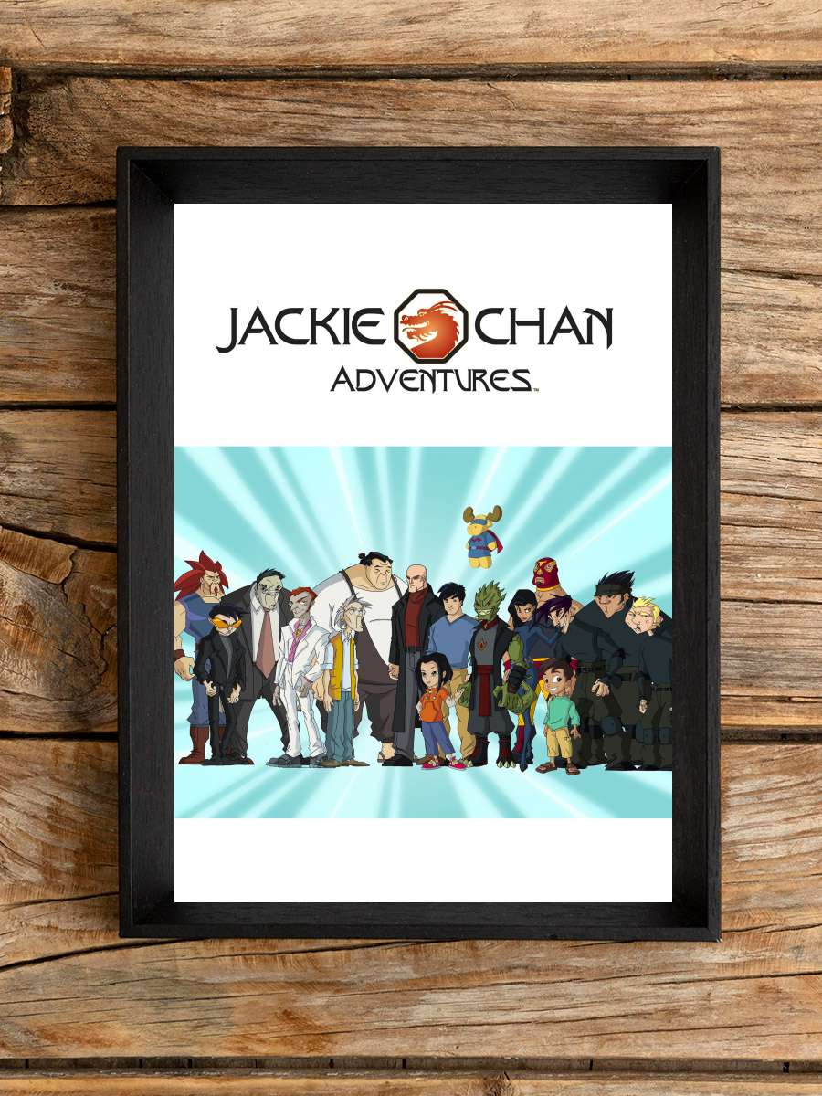 Jackie Chan Adventures Dizi Tablo Siyah Çerçeveli Dizi Poster Duvar Tablo