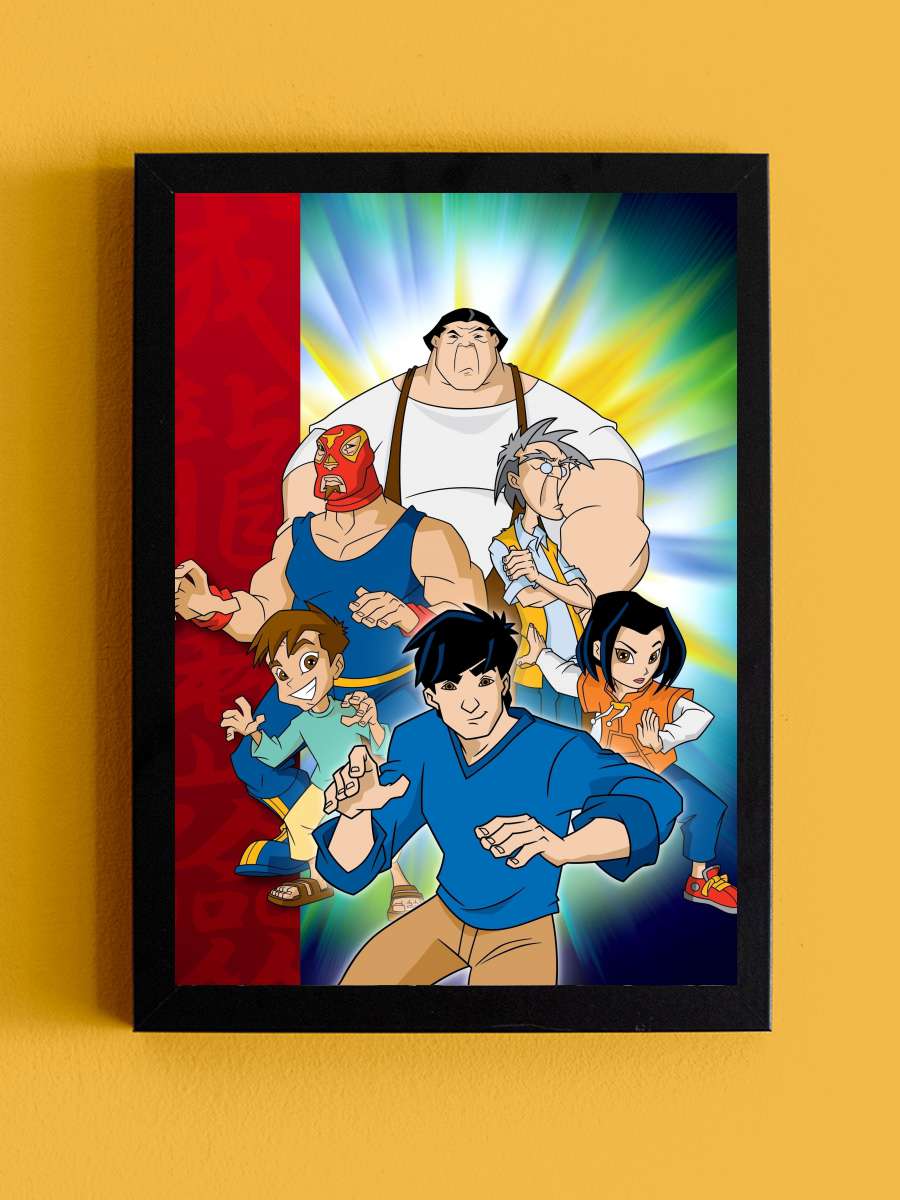 Jackie Chan Adventures Dizi Tablo Siyah Çerçeveli Dizi Poster Duvar Tablo