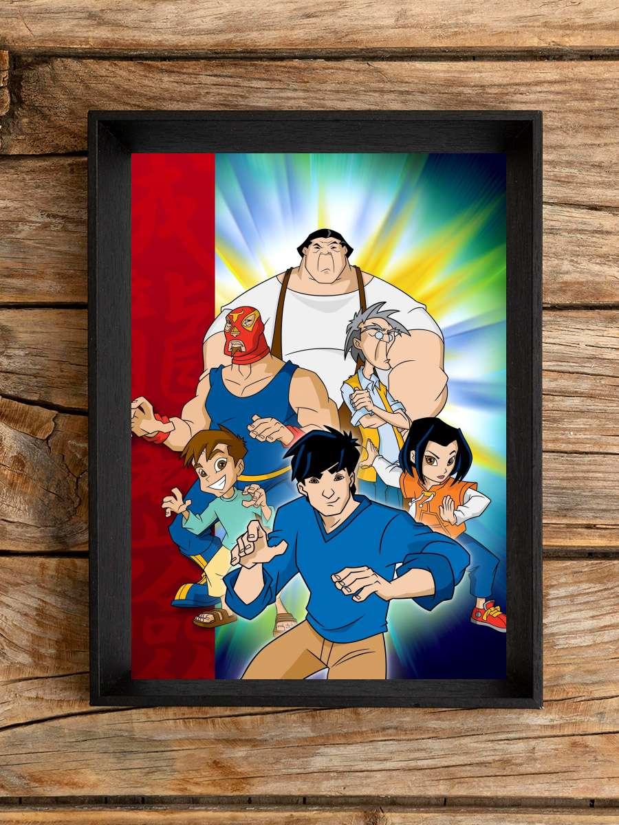 Jackie Chan Adventures Dizi Tablo Siyah Çerçeveli Dizi Poster Duvar Tablo