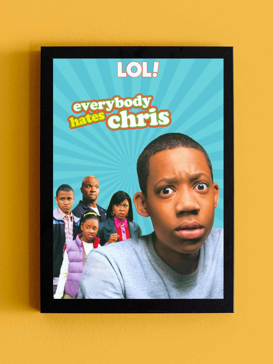 Everybody Hates Chris Dizi Tablo Siyah Çerçeveli Dizi Poster Duvar Tablo