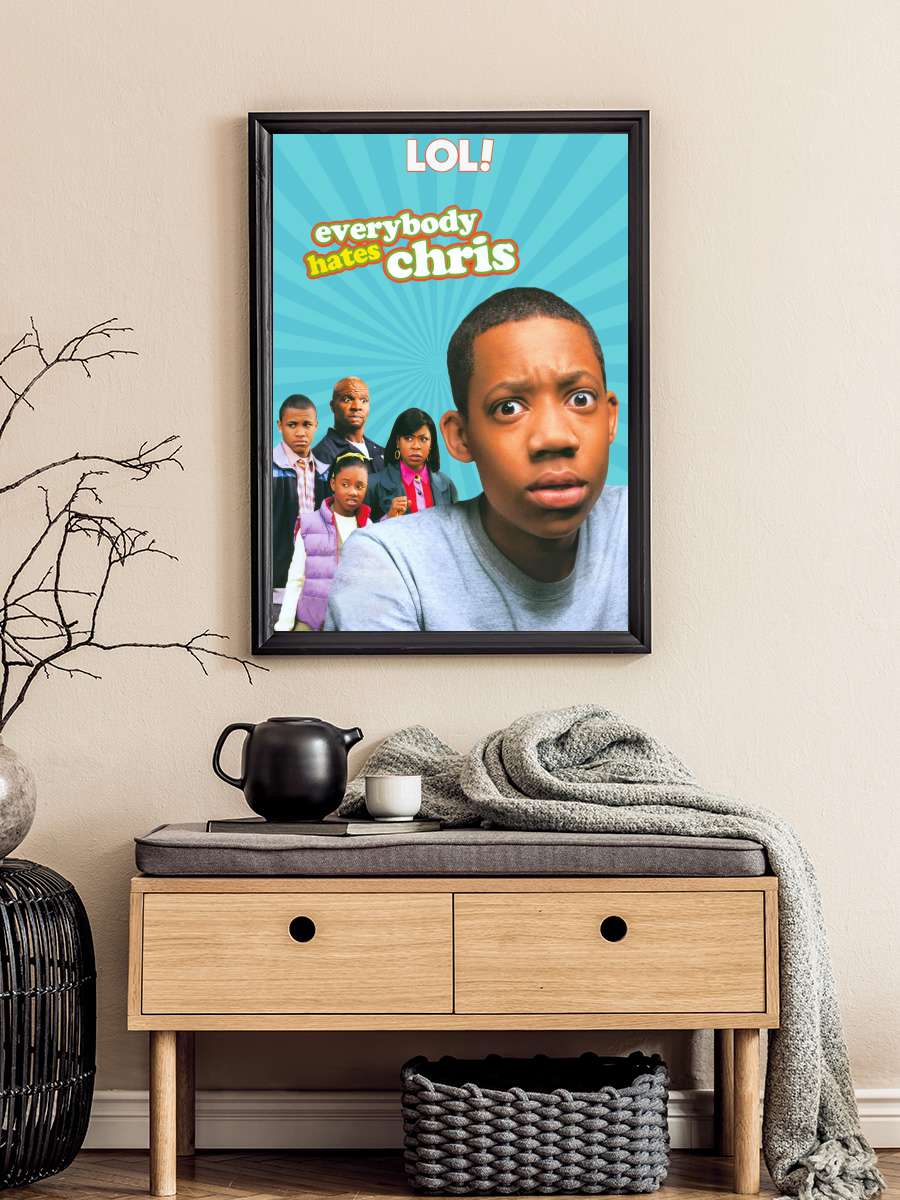 Everybody Hates Chris Dizi Tablo Siyah Çerçeveli Dizi Poster Duvar Tablo