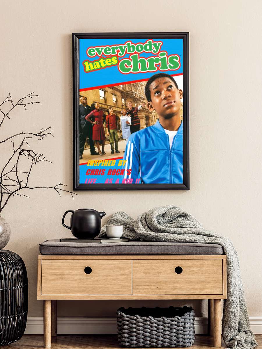 Everybody Hates Chris Dizi Tablo Siyah Çerçeveli Dizi Poster Duvar Tablo