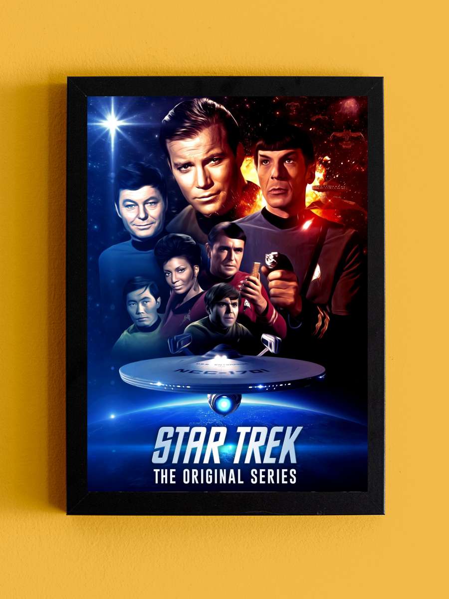 Star Trek Dizi Tablo Siyah Çerçeveli Dizi Poster Duvar Tablo